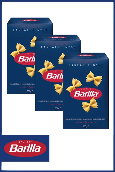 Barilla Farfalle - Mini Kelebek 500 gr X 3 Adet