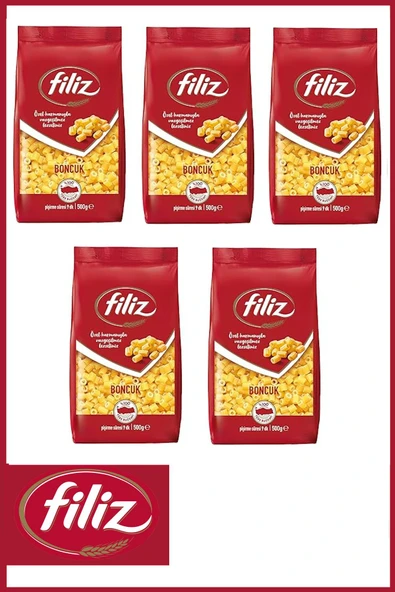 FİLİZ Boncuk Makarna 500 gr X 5 Adet - 1