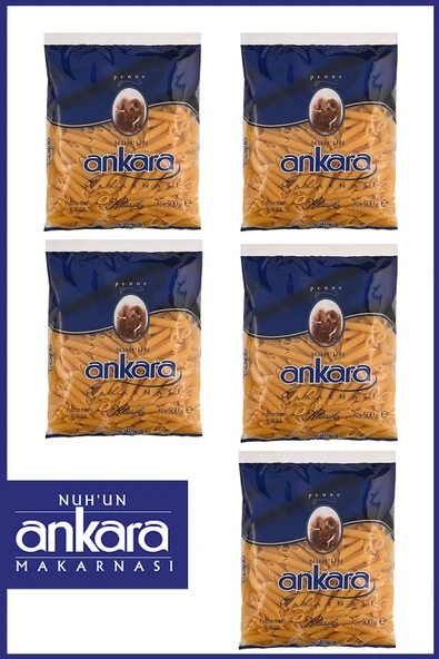 Nuh'un Ankara Penne Makarna 500 gr x 5 Adet ürün görseli