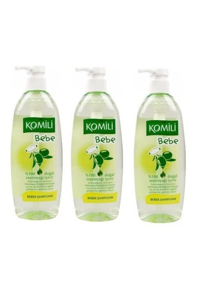 Komili Bebe Şampuanı Bebek Şampuanı Zeytinyağlı 750 Ml X3 Adet