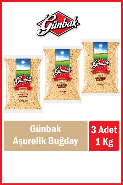 Günbak Aşurelik Buğday 1 Kg x 3 Adet