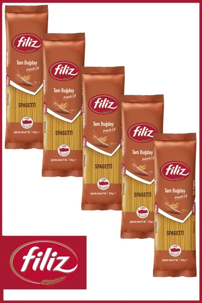 Tam Buğday Spagetti (ÇUBUK) Makarna 350 gr X 5 Adet