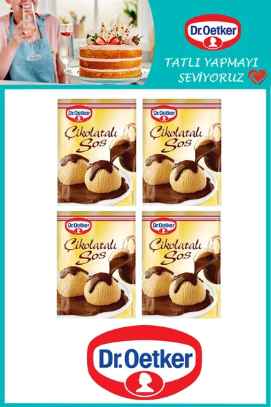 Dr. Oetker Çikolatalı Tatlı Sos 123 gr x 4 Adet