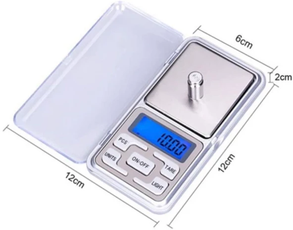 Elektronik Taşınabilir Hassas Terazi Tartı Dijital Kuyumcu Terazisi 500Gr/ 0.01Gr-7108 - 2