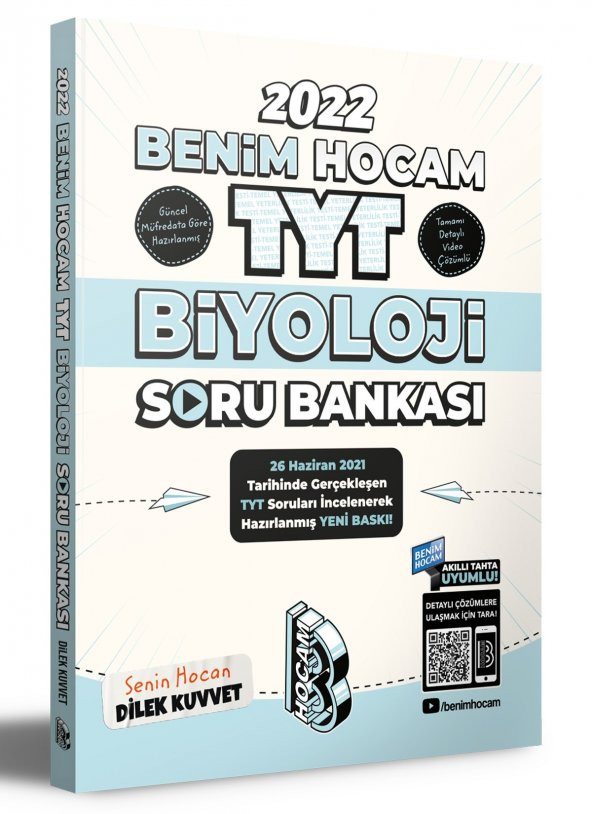 Benim Hocam 2022 TYT Biyoloji Tamamı Video Çözümlü Soru Bankası