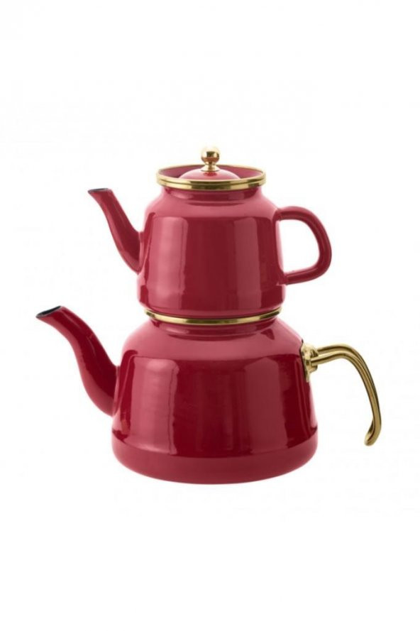 Emsan Troy Emaye Çaydanlık Takımı Kırmızı - 4