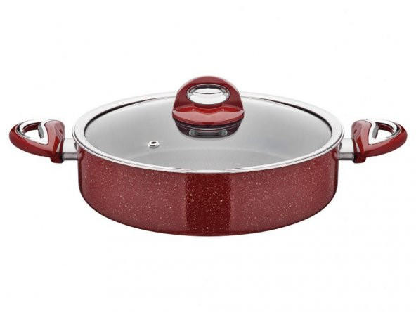 Taç Granit Teflon Basık Tencere 26 Cm