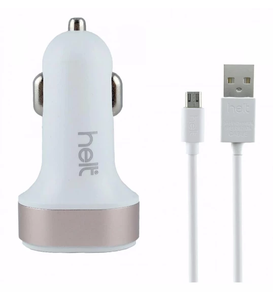 Helt HT-16 2100 mA 2 Çıkışlı Araç Şarj Cihazı + Micro Usb Kablo