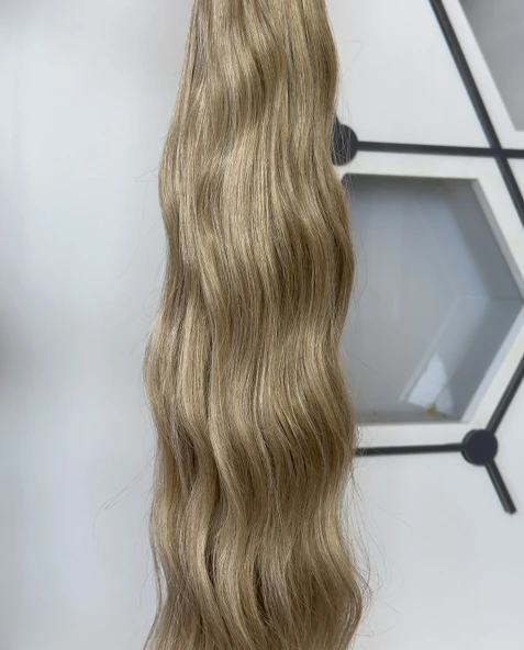 HairPim Ombre Sombre Wavy (0.8 Gr) Açık Küllü Kumral 50 Adet 70 Cm Yeni Nesil Kaynak Saç HP345 - 3