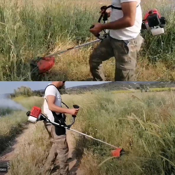 Bolat Benzinli BY520 Yan Tırpan Çim Biçme Testeresi 2.7 hp 51.7 cc Bisiklet Kollu Omuz Askılı Misina - 6
