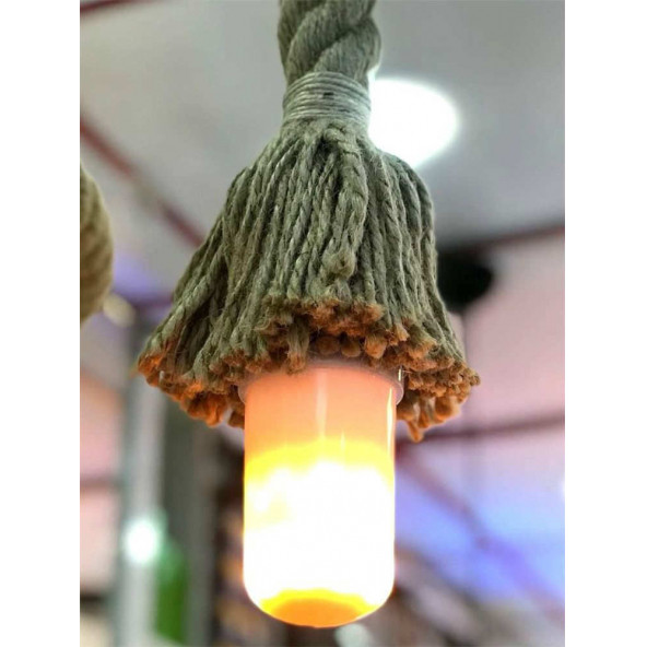 NOAS Alev Ampul 5 Watt 3 Fonksiyonlu Alev Ampullü Dekoratif Ampul 1 Yıl Garanti Kargo Bedava - 2