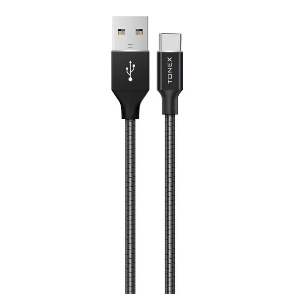 Tonex Titan Metal Kaplama Type-C 3.4A USB Şarj ve Data Kablosu 1Mt - 2