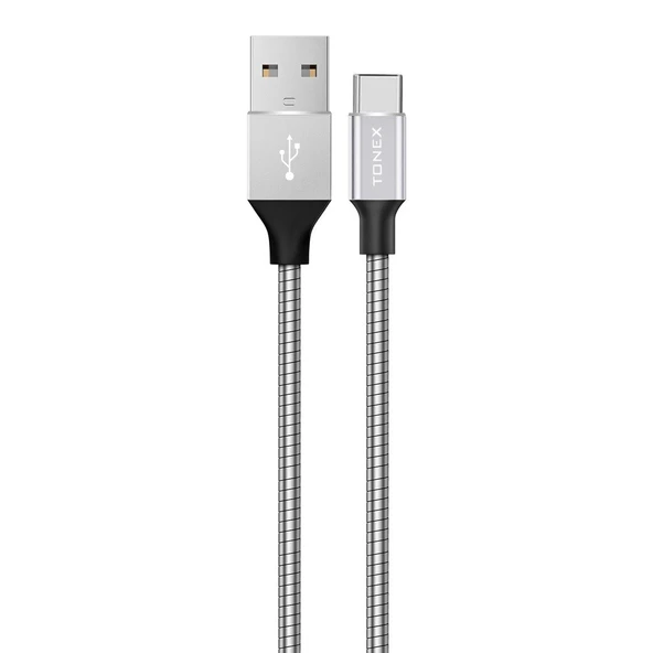 Tonex Titan Metal Kaplama Type-C 3.4A USB Şarj ve Data Kablosu 1Mt - 3