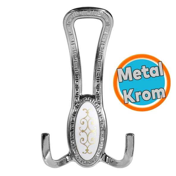 Metal Portmanto Vestiyer Duvar Dolap Elbise Mobilya Kapı Askısı Askılığı Askılık Krom