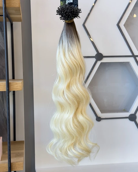 HairPim Ombre Sombre Wavy (0.6 Gr) 6 Ton 50 Adet 70 Cm Yeni Nesil Kaynak Saç HP346