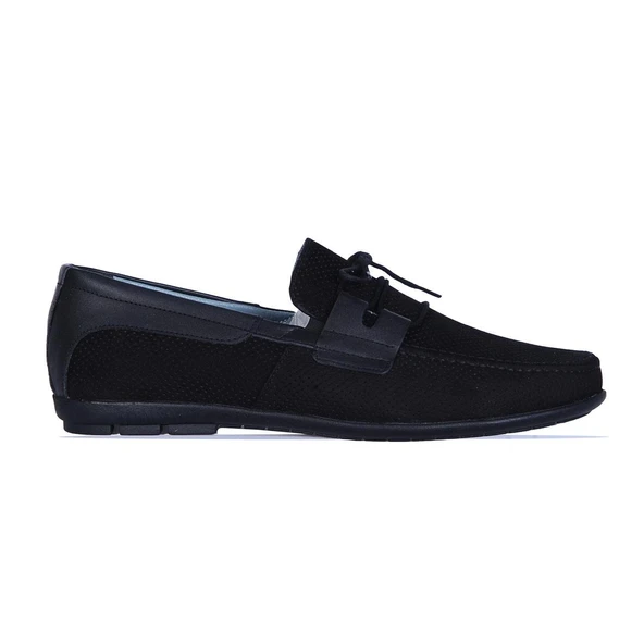 Balayk 025 Siyah Nubuk Deri Erkek Loafer Ayakkabı - 1