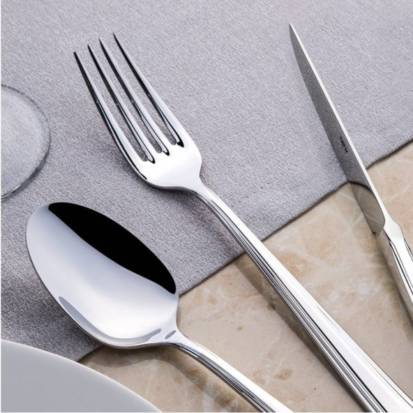 Nehir Katre Sade 84 Parça Deri Kutulu Çatal Kaşık Bıçak Takımı - 2