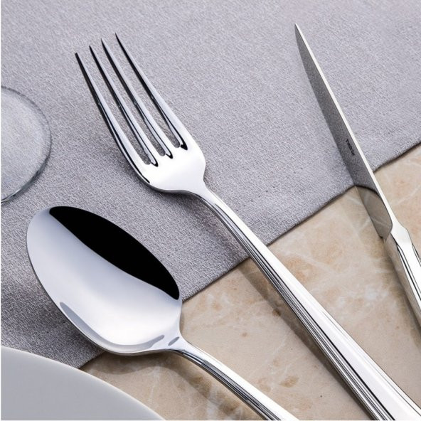 Nehir Katre Sade 30 Parça Karton Kutulu Çatal Kaşık Takımı