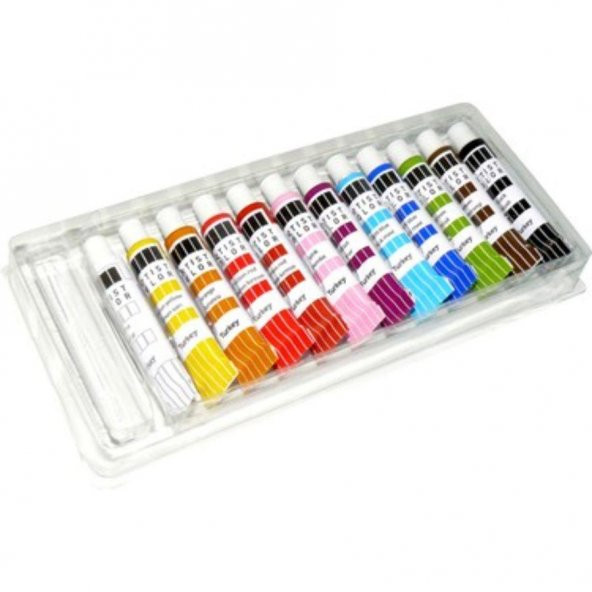 Akrilik Boya 12 Renk Tüp 9ml*12 Südor Akrilik Boya 12 li 1 Paket - 2