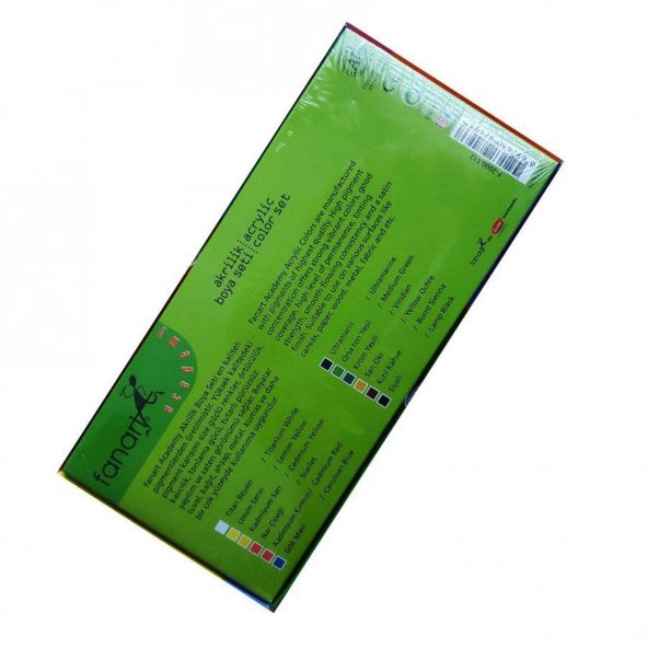 Akrilik Boya 12 Renk 12x12ml Fanart 12 li Akrilik Boya 1 Paket - 3