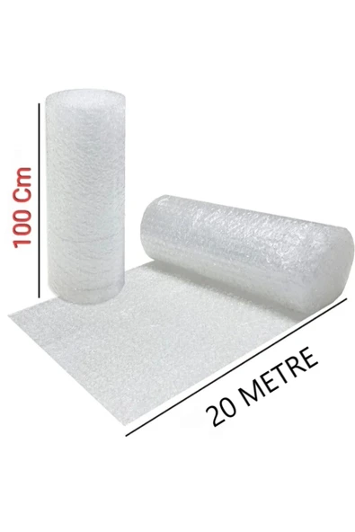 Balonlu Naylon 100 Cm X 20 Metre Patpat Havalı Ambalaj Naylonu Pıt Pıt Rulo Sarım Taşınma Naylonu