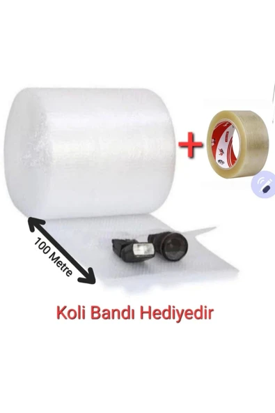 30CM X100 Metre Balonlu Ambalaj Naylonu Ambalaj Taşınma Naylonu Patpat Pıtpıt 40gr KOLİ BANDI HEDİYE