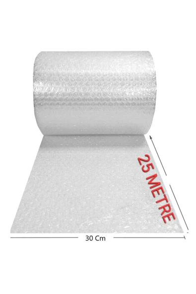 Balonlu Naylon 30 Cm X 25 Metre Patpat Havalı Ambalaj Naylonu Pıt Pıt Rulo Sarım
