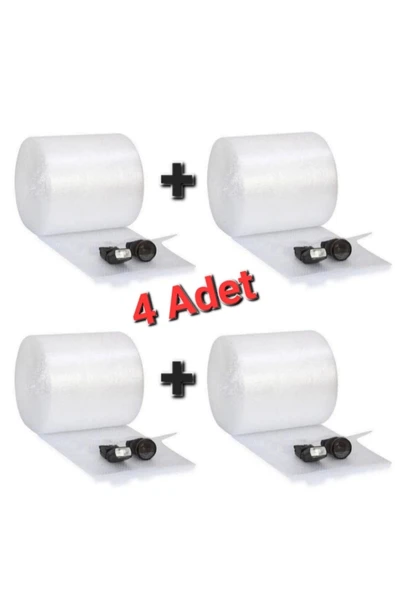 4 Adet Balonlu Naylon 20 Cm X 50 Metre Pat Pat Havalı Naylon Balonlu Naylon Pıtpıt Patpat