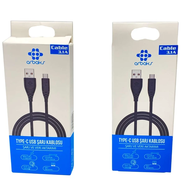 (TYPE-C) 3100mAh Hızlı Şarj Veri Aktarımı Arbaks ARB044