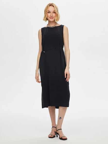 Faik Sönmez Kadın Yanları Yırtmaçlı Kolsuz Modallı Elbise 25YUS25ELB041 - 8