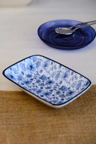 TABAK EVİ Blue Heaven Kayık Tabak Tekli 17x12x3cm - 4