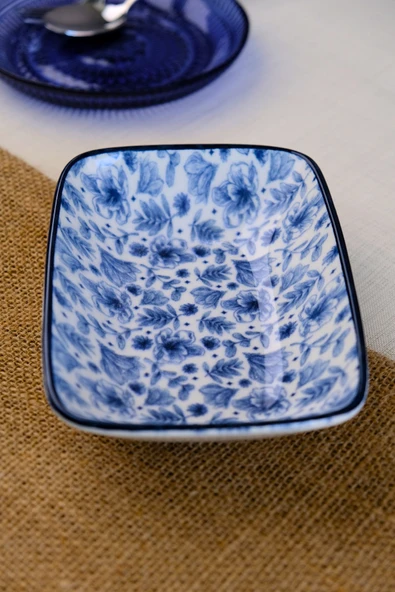 TABAK EVİ Blue Heaven Kayık Tabak Tekli 17x12x3cm - 3