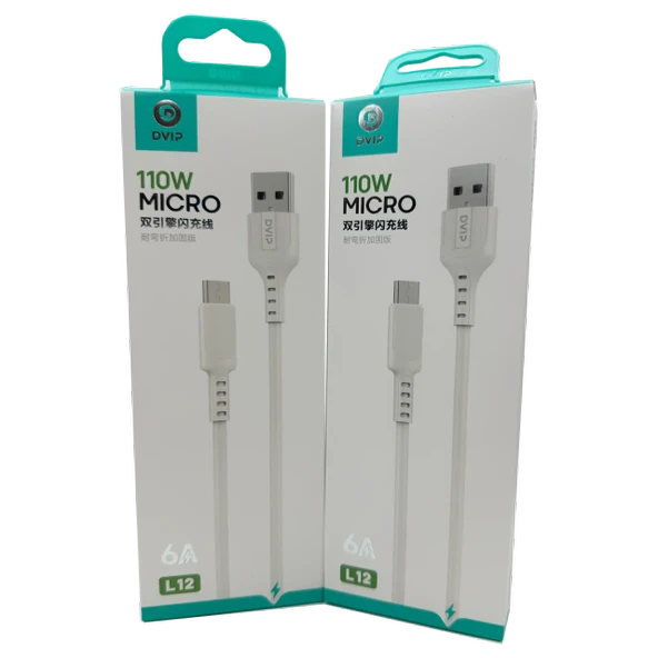 110W 6A Micro Şarj Kablosu Dvıp L12 - Resim 3