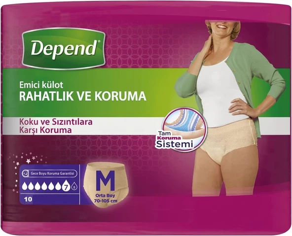 Depend Emici Külot Lohusa Pedi M - Medium - Orta Kadın (10 Adet) Tekli Pk