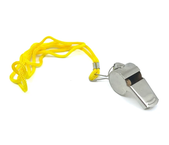 Metal Deprem Düdüğü - Sarı İpli - 1