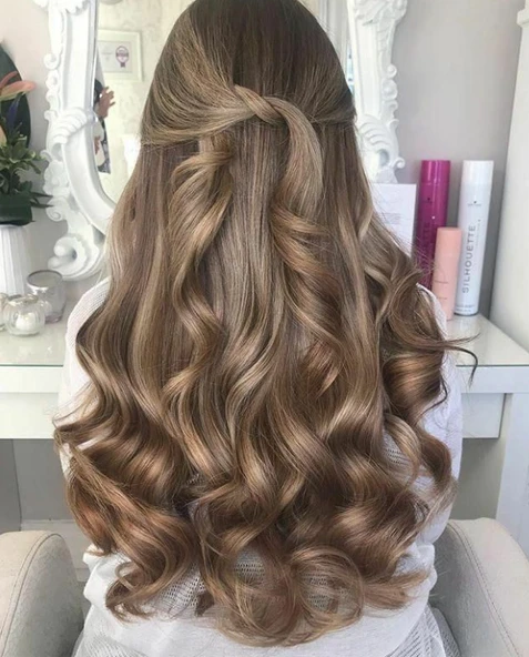 HairPim Professional (0.6 Gr) Küllü Bej Kumral 50 Adet 70 Cm Yeni Nesil Kaynak Saç HP349 HPKBK362