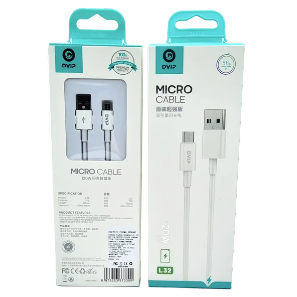 120W Micro Şarj Kablosu Dvıp L32