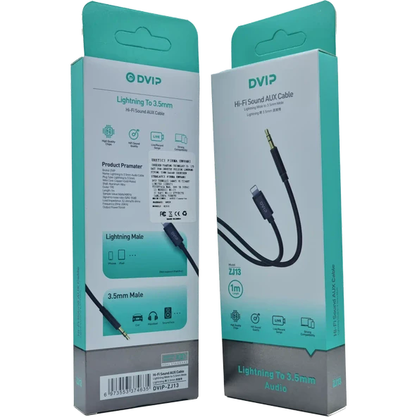 1 Metre Aux Çevirici Apple iPhone Lightning Dönüştürücü Dvip ZJ13 - 2