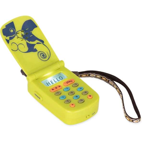 B.Toys Hellophone Ses Kayıtlı, Müzikli Telefon - Yeşil