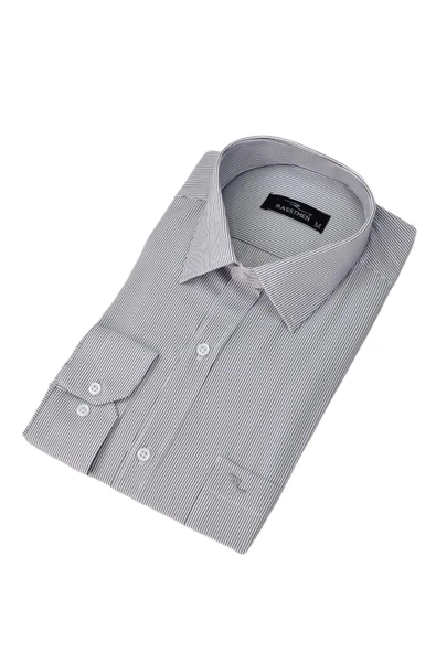 Erkek Çizgili Klasik Tek Cepli Uzun Kol Gömlek BGL-ST04553 - Resim 10