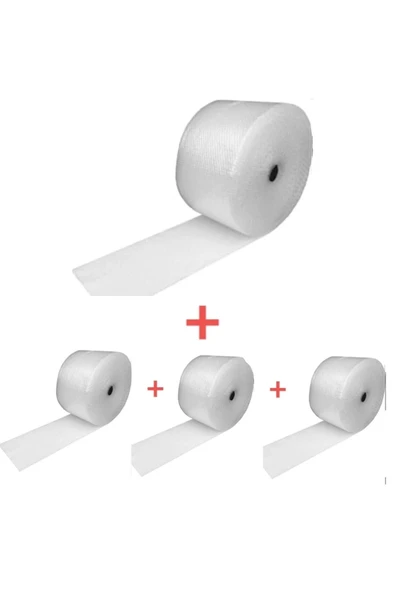 4 Adet Balonlu Naylon 30 Cm X 50 Metre Pat Pat Havalı Naylon Balonlu Naylon Pıtpıt Patpat