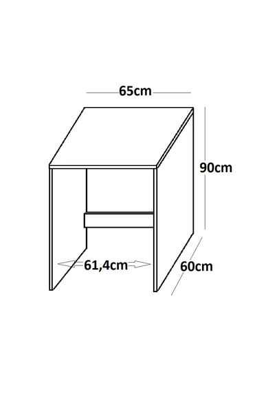 ÇAMAŞIR MAKİNESİ KABİNİ, DOLABI, MEŞE-BEYAZ - 3