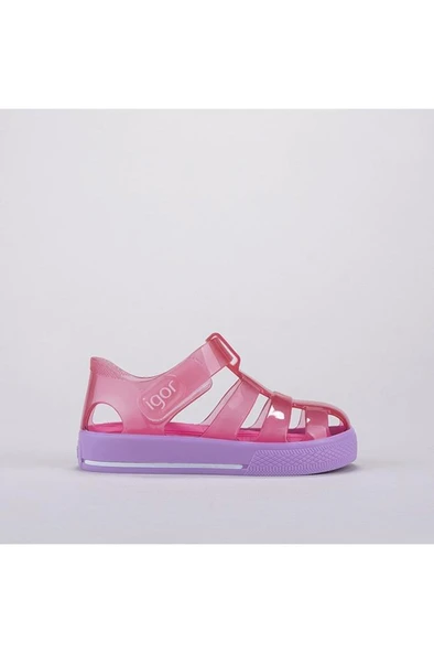 İgor S10270-018 STAR BICOLOR Kız Çocuk Sandalet Fuşya Lila 18-30 - Resim 2