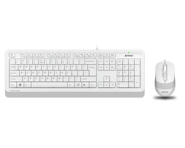 A4 TECH F1010 Q USB BEYAZ TR MM KLAVYE+OPT MOUSE - 2
