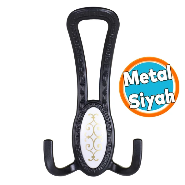 Metal Portmanto Vestiyer Duvar Dolap Elbise Mobilya Kapı Askısı Askılığı Askılık Mat Siyah 4 Adet - Resim 6