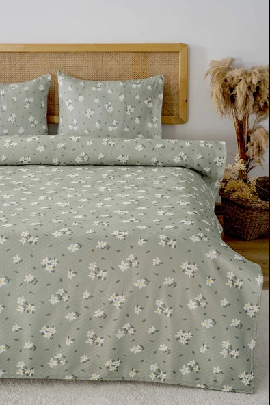 Daisy Dream Çift Kişilik Baskılı Pike 200 x 220 cm