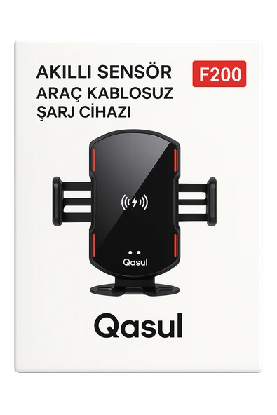 Temazsız Şarj Özelikli Araç İçi Telefon Tutucu F200 - 2