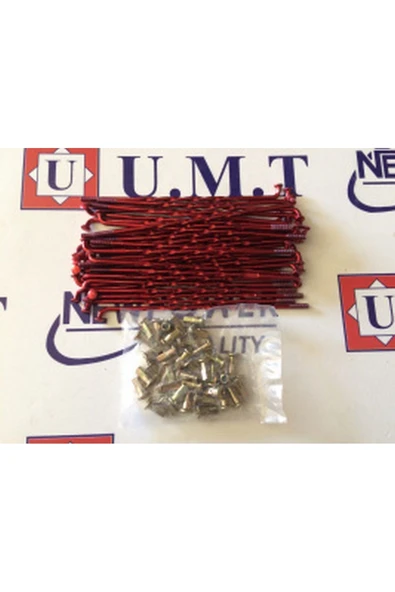 ÇELİKMOTO 1.60 X 4 MM JANT TELI BURGULU KIRMIZI #UMT479 ürün görseli 1