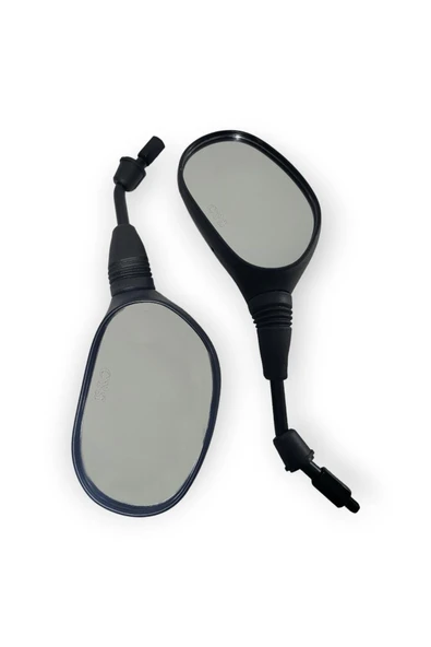 ÇELİKMOTO SCOOTER/CUB DİKİZ AYNASI TAKIMI 8 MM SİYAH DÜZ DİŞ STD.#CYS256 ürün görseli 1