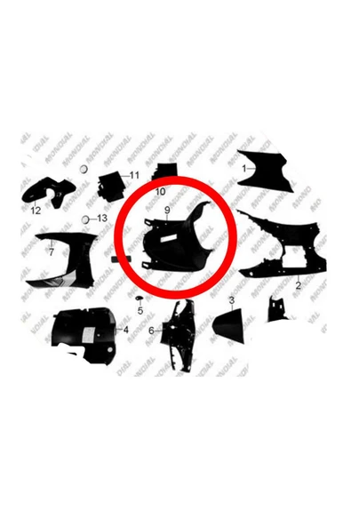 ÇELİKMOTO MONDIAL E-MON DERRACE ON IC PANEL #Y4EMN2004A0044 ürün görseli 1